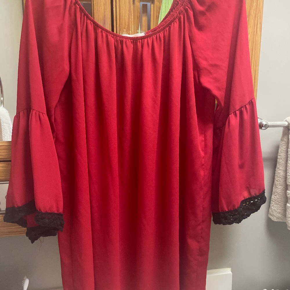 Red blouse
